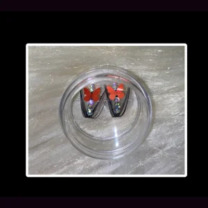 Red butterfly Rhinestone cluster