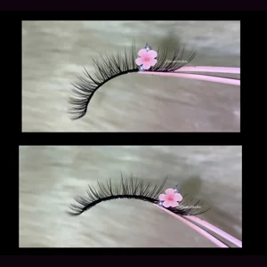 Short styled Light pink flower pearl