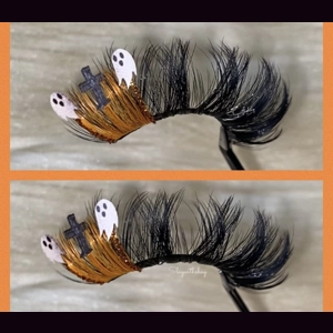 Spooky ghostly grave lashes