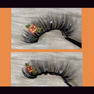 Pumpkin leaf rhinestones