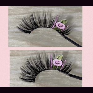 Pink pumpkin leaf glitter