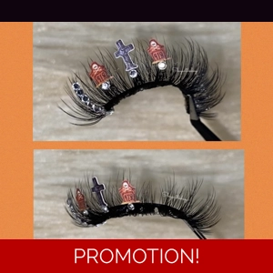 Spooky rhinestone graveyard lash