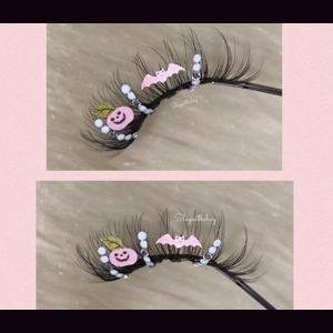 Pink Pumpkin bat rhinestone