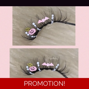 Pink Pumpkin bat rhinestone