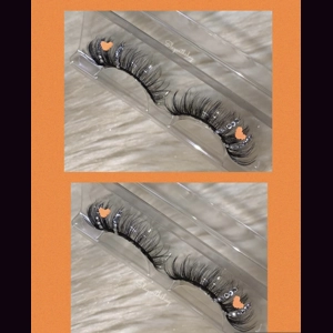 Rhinestone orange bat