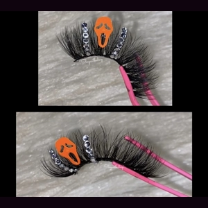 Rhinestone orange face