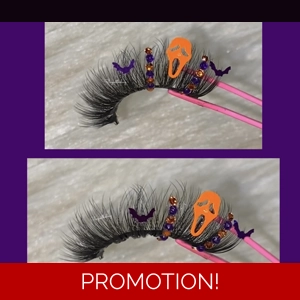 Orange and purple rhinestone orange face