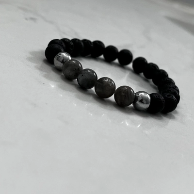 Labradorite and Lava Stone Labradorite and Lava Stone