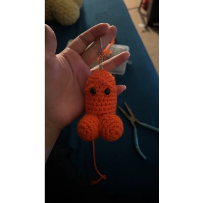 Crochet Penis Keychain Crochet Penis Keychain