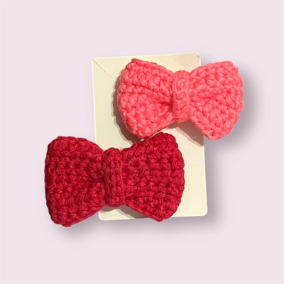 Crochet hair bows