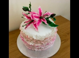 Mothers Day Cake with Lillies