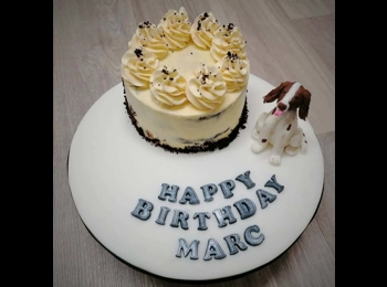 6" Semi Naked Chocolate & Vanilla Buttercream Cake