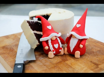 6" Semi Naked Red Velvet Cake