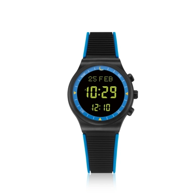 AL-Sahar Sport Azan Watch Black-Blue Color