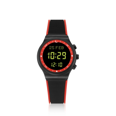 AL-Sahar Sport Azan Watch Black-Red