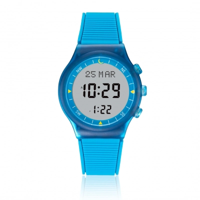 AL-Sahar Sport Azan Watch Light Blue Color