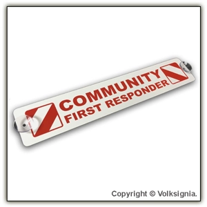 Community First Responder 2 Cup Window Suction Sign
