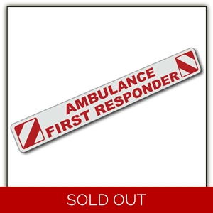 Ambulance First Responder Rear Magnetic Strip Sign