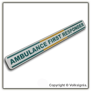 Ambulance First Responder Magnetic Strip Sign
