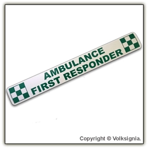 Ambulance First Responder Chequered Magnetic Strip Sign