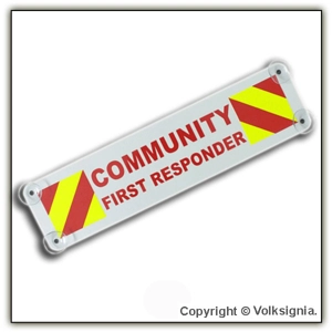 Community First Responder Rear Window Sign
