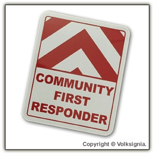 Community First Responder Small Chevron Rear Magnetic Sign