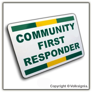 Community First Responder Small Compact Magnetic Door Signs