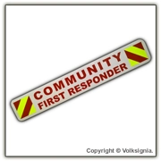 Community First Responder Rear Chevron Magnetic Strip Sign