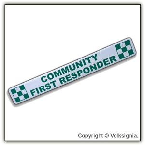 Community First Responder Chequered Magnetic Strip Sign