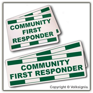 Community First Responder Lined Magnetic Door Signs