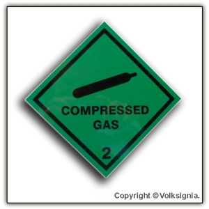 Compressed Gas Magnetic Sign