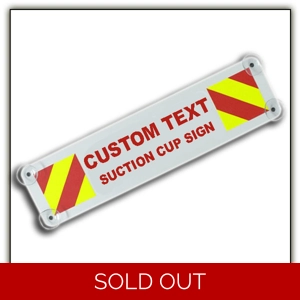Custom Text Responder Rear Window Sign