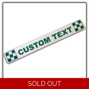 Custom Text Chequered Magnetic Strip Sign