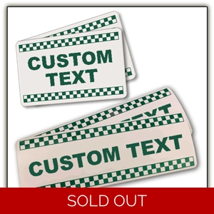 Custom Text Chequered Magnetic Door Signs