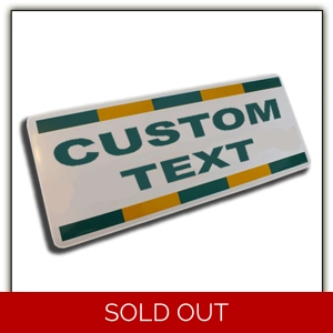 Custom Text with Lines Two Colour Magnetic Door Sign