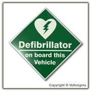 Defibrillator Diamond Magnetic Sign