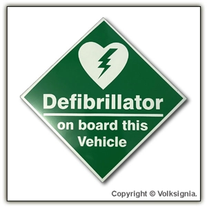 Defibrillator Diamond Magnetic Sign