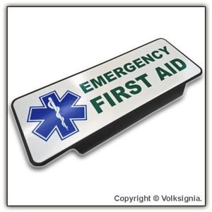 Emergency First Aid Visor Sign