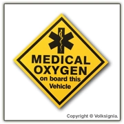 Medical Oxygen Magnetic Sign