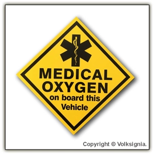 Medical Oxygen Magnetic Sign