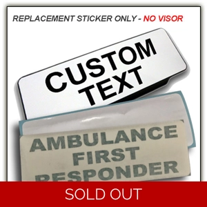 Custom Visor Sign Replacement Sticker (Graphics) Sticker ONLY - NO VISOR