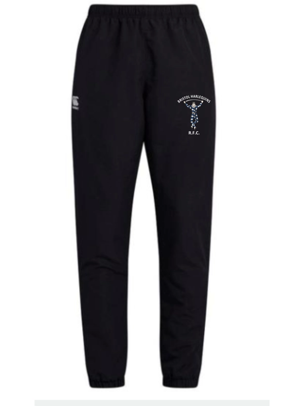 BRISTOL HARLEQUINS RFC CCC CLUB TRACK PANT ADULT SIZES - BLACK