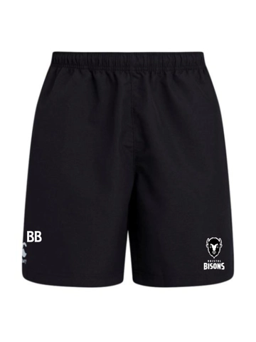 BRISTOL BISONS RFC CLUB LEISURE SHORTS - BLACK