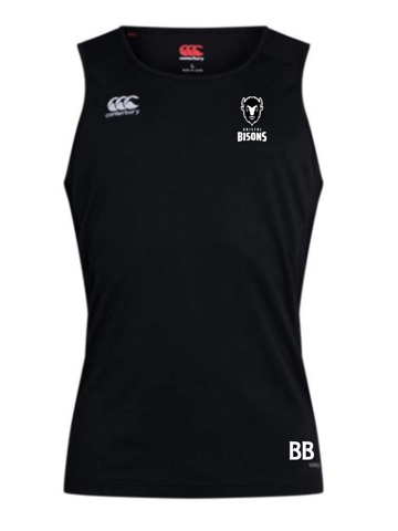 BRISTOL BISONS RFC CCC CLUB DRY SINGLET - BLACK