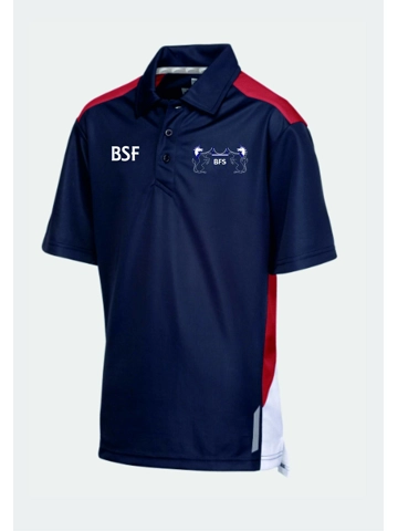 BRISTOL FREE SCHOOL VN20 POLO - NAVY / RED