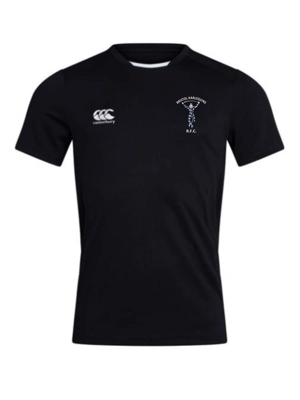 BRISTOL HARLEQUINS RFC JUNIORS CCC CLUB DRY TRAINING TEE - ADULT SIZES NAVY