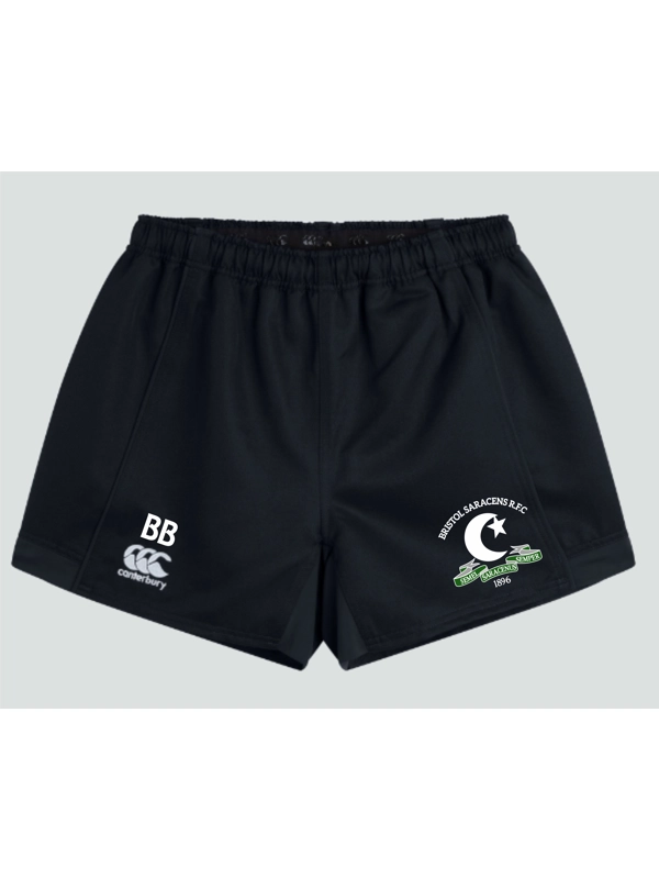 BRISTOL SARACENS RFC CCC 2.0 ADVANTAGE MATCH SHORTS BLACK