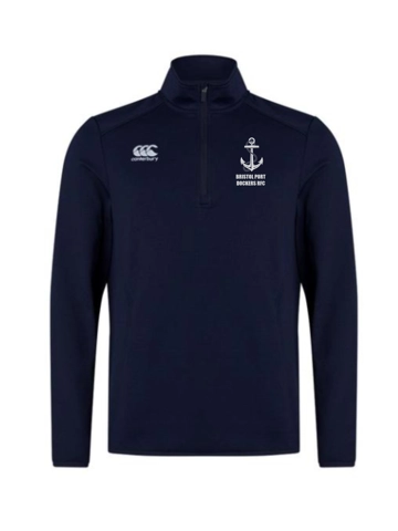 DOCKERS RFC CCC CLUB HALF ZIP MIDLAYER - NAVY