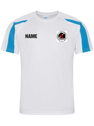 KEYNSHAM LIFE SAVING CLUB CHILDS COOL TEE - White / Sapphire Blue KEYNSHAM LIFE SAVING CLUB CHILDS COOL TEE - White / Sapphire Blue