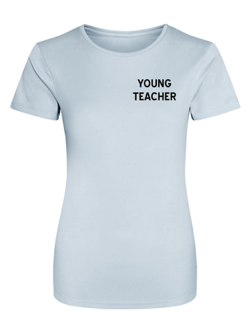 JC005 MAJESTICS GYMNASTICS YOUNG TEACHER LADIES TEE - HEATHER GREY